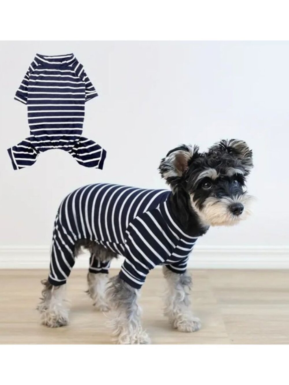 Striped large Navy Dog Pajamas NWOT